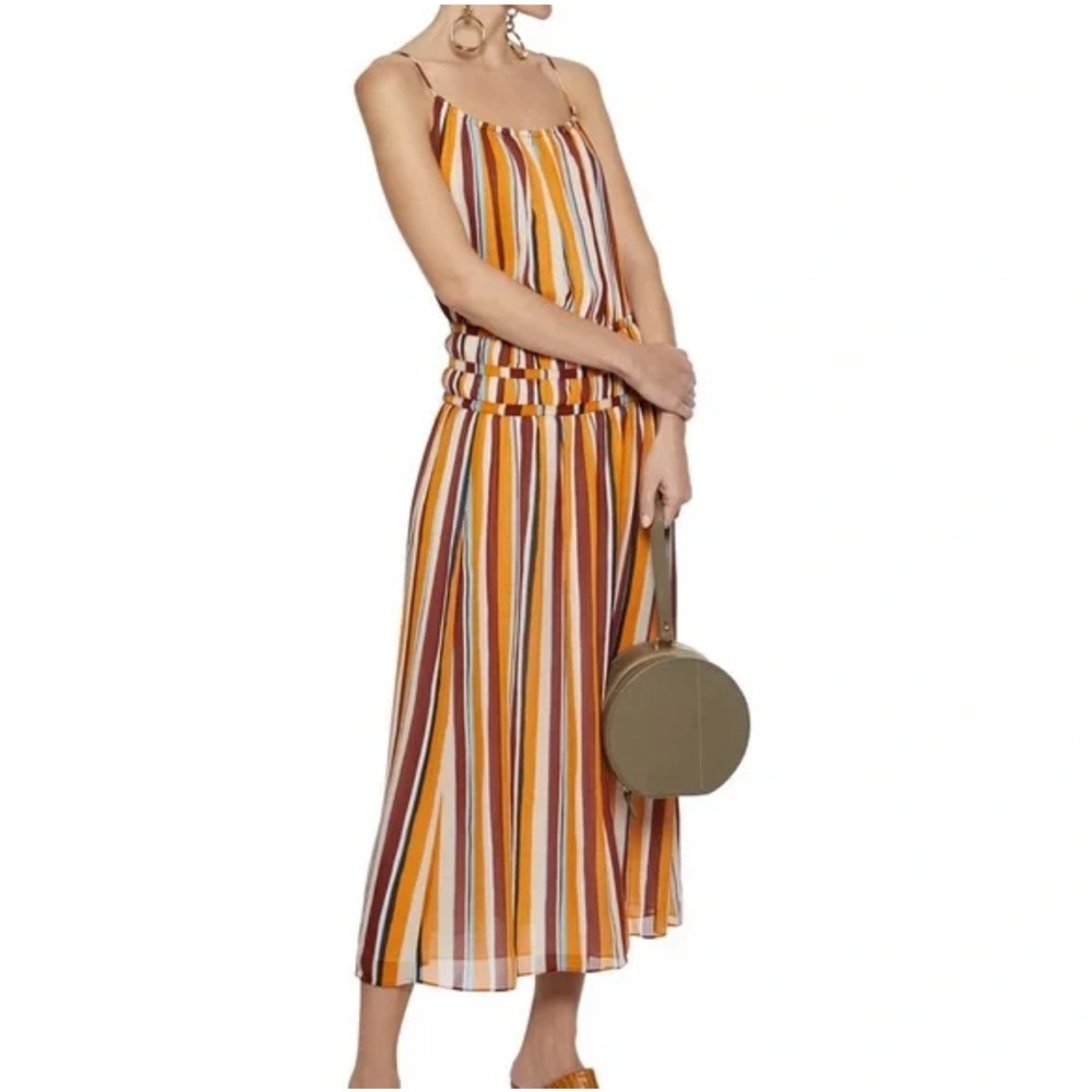 Frame silk striped dress